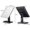 Зеркало настольное с подсветкой LED - бренд Large Led Mirror ЧЕРНОЕ