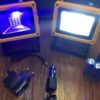 Фонарик ручной прожектор Bailong BL-204 100W от 3x18650 со стробоскопом от сети 220В и от прикуривателя