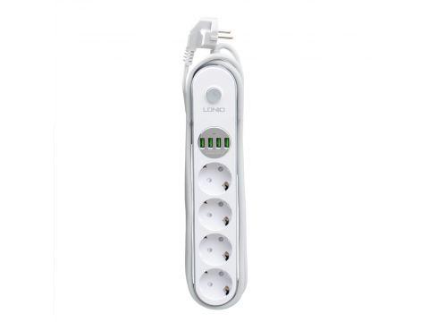 Сетевой фильтр удлинитель с USB выходами 4x220V и 4xUSB длина 2 м. LDNIO