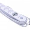 Сетевой фильтр удлинитель с USB выходами 4x220V и 4xUSB длина 2 м. LDNIO