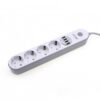Сетевой фильтр удлинитель с USB выходами 4x220V и 4xUSB длина 2 м. LDNIO