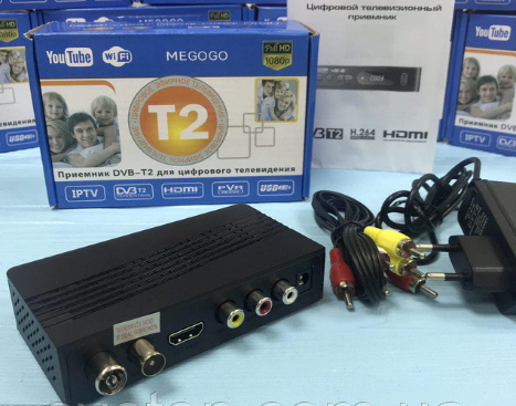 Тюнер T2 приставка с просмотром YouTube IPTV WiFi HDMI USB MEGOGO