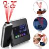 Часы метеостанция с проектором времени на стену Color Screen 8190 календарь
