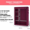 Тканевый шкаф складной STORAGE WARDROBE KM-105 на 2 секции (106х45х170 см), органайзер для одежды