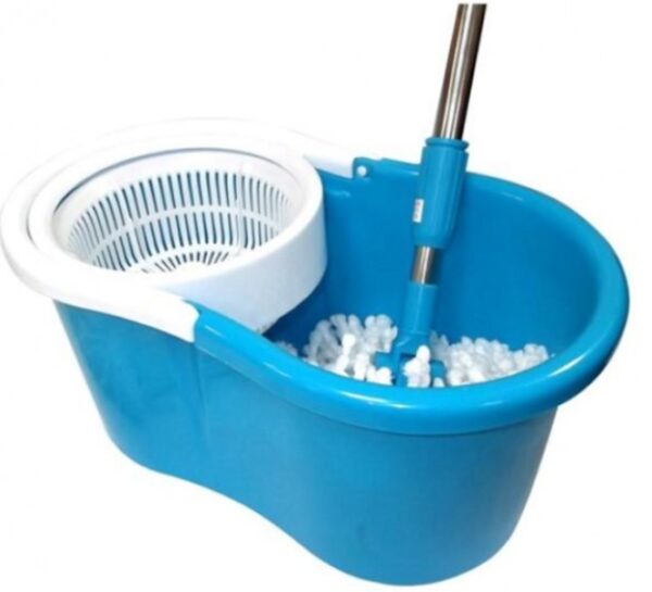 Универсальная швабра с отжимом-центрифугой и ведром Easy Mop "Круглая Швабра"