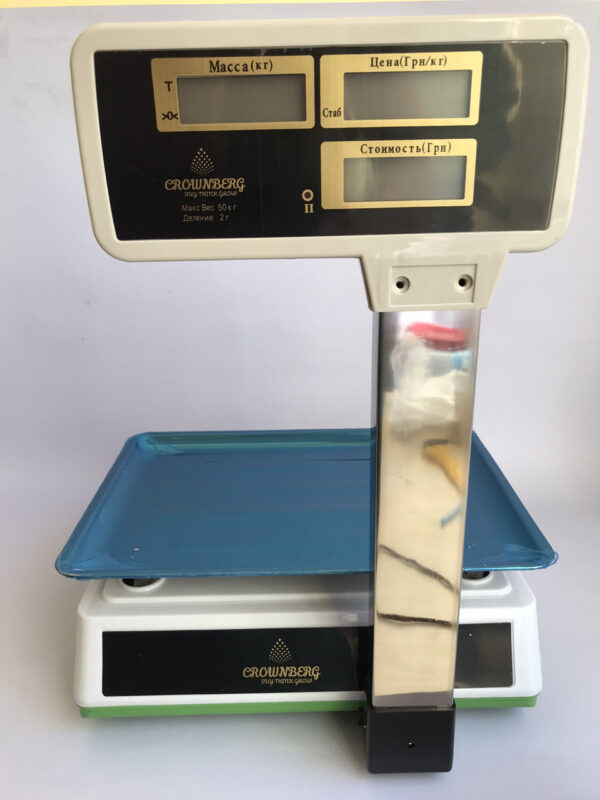Торговые весы со счетчиком цены Crownberg CB-5008 до 50 кг. Лучшая цена!