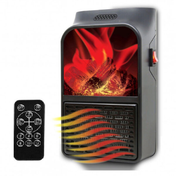 Портативный обогреватель с пультом Flame Heater (1000 Вт) Экономный