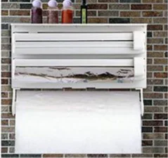 Кухонный тройной держатель Triple Paper Dispenser 3 в 1 для бумажных полотенец пищевой пленки и фольги
