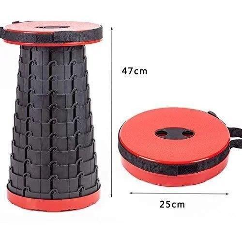 Складной туристический стул 47 см Telescopic stool / Складной телескопический стул для пикника, рыбалки