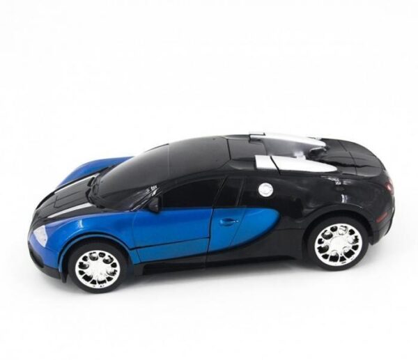 Машинка радиоуправляемая трансформер Robot Car Bugatti Size12 СИНЯЯ |Робот-трансформер на радиоуправлении 1:12