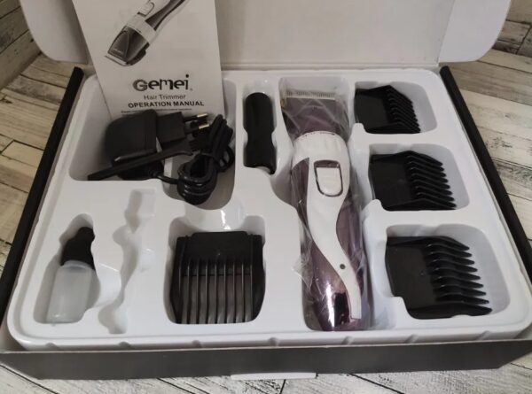 Машинка для стрижки GEMEI GM-6062 аккумуляторная с керамическими ножами, Триммер для стрижки волос GB