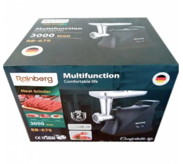 Мясорубка Rainberg RB-679 3000W Black 2в1 Электрическая Электро соковыжималка Электро мясорубка