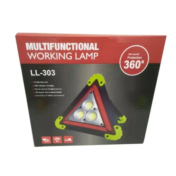 Знак аварийной остановки прожектор аккумуляторный LED 30W LL-303 фонарь аварийного освещения аварийка Код: 303