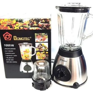Блендер стационарный с чашей 1.5л + кофемолка 2в1 DOMOTEC 6609 MS три скорости, 1000 Вт Серебристый AVK