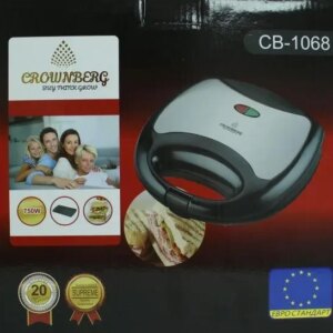 Сэндвичница гриль бутербродница Crownberg CB-1068 750W