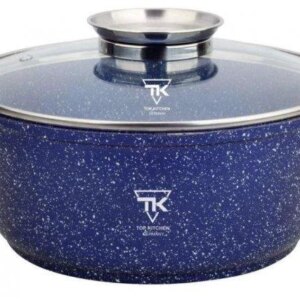 Кастрюля казан с мраморным антипригарным покрытием 24см 4,2л Top Kitchen TK00052 Синий