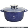 Кастрюля казан с мраморным антипригарным покрытием 24см 4,2л Top Kitchen TK00052 Синий