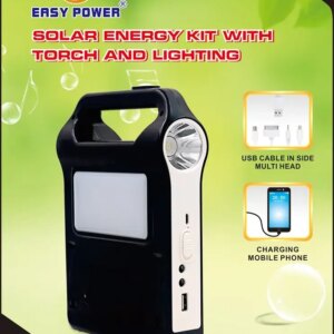 Фонарь-Power Bank-радио-блютуз (2400mAh) с солнечной панелью EP-035