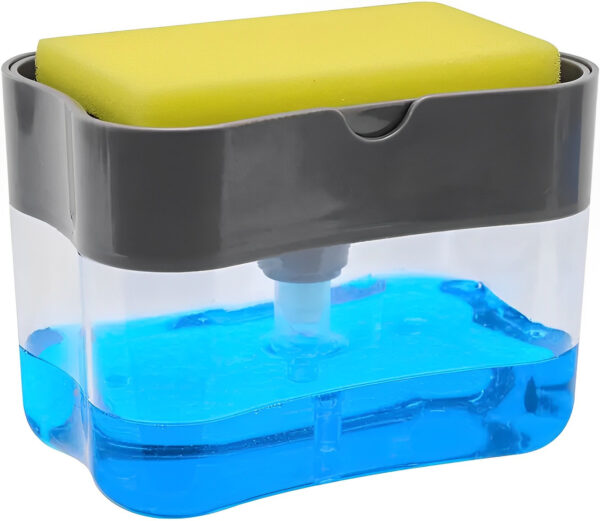 Органайзер для мочалок с мыльницей и дозатором Soap Pump Sponge Caddy SPSC30 PP