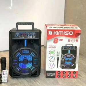 Kimiso QS-845 8" Беспроводная портативная bluetooth колонка чемодан с караоке