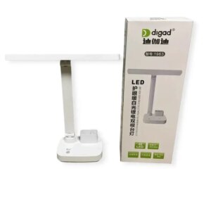 Мощная аккумуляторная настольная лампа Digad 1963 на 48 LED 5W (ЗАРЯДКА ОТ USB/СЪЕМНЫЕ АККУМУЛЯТОРЫ) Белая