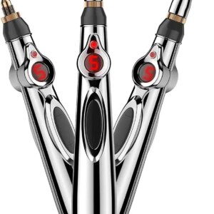 Массажер для тела электрический ручной (массажная ручка) 3в1 Massager Pen W-912 на батарейках Серебристый