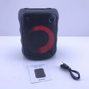Колонка с LED- подсветкой музыкальная портативная Bluetooth AM-303