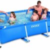 Сборный каркасный прямоугольный бассейн Intex 28270 (Интекс 58983) 220см-150см-60см