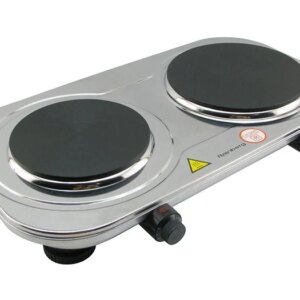 Плита электрическая Rainberg RB-007 настольная двухкомфорочная 3500 Вт + 5 режимов работы Серая