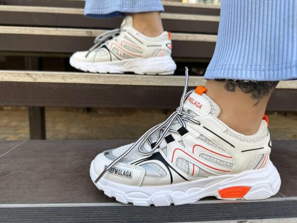 Женские кроссовки спортивные ClassShoesBAL190- бежево оранжевый