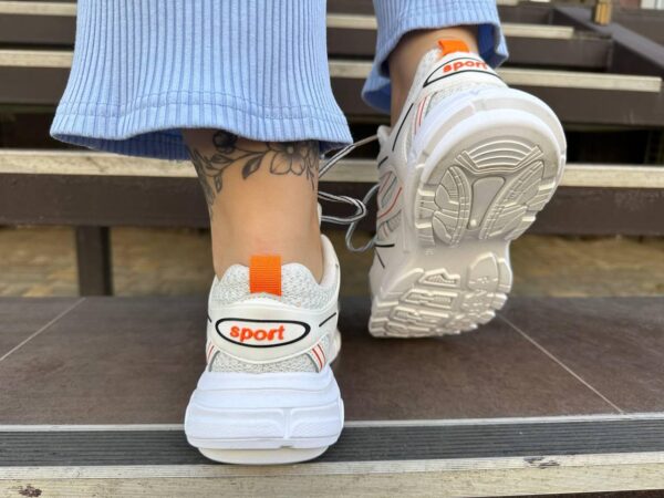 Женские кроссовки спортивные ClassShoesBAL190- бежево оранжевый