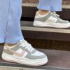 Женские кроссовки Ailaifa8823-grey Бело-серые