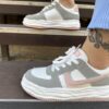 Женские кроссовки Ailaifa8823-grey Бело-серые