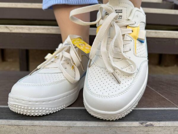 Женские кроссовки Ok-Shoes15-4 патриотические желто-голубые