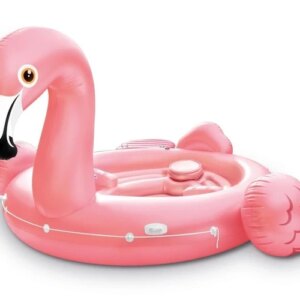 Надувной матрас плавательный остров Intex 57297 "Фламинго" для отдыха на воде, Четырехместный надувной плот