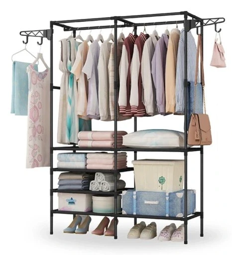 Вешалка для одежды (160x112x46см) Simple Coat Rack Double Row / Вешалка с полками