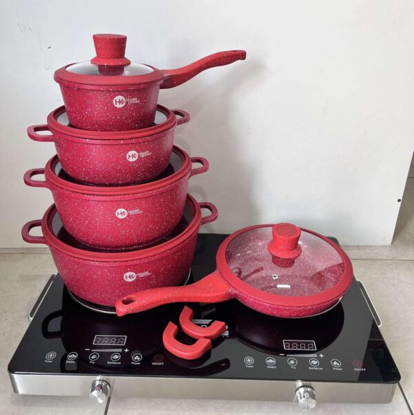 Набор кастрюль с гранитным антипригарным покрытием Higher Kitchen НК-316  из 12 предметов