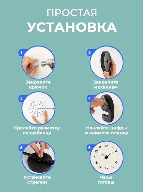 Настенные 3D часы 120 см серые ZH002