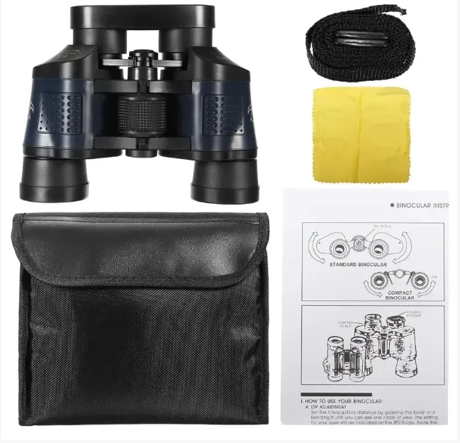 Бинокль для охоты и рыбалки туристический Bushnell Night Quality 60X60 с чехлом