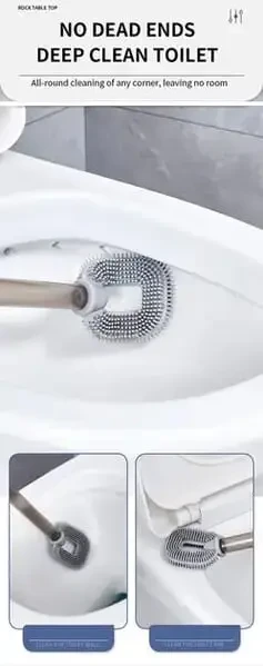 Силиконовая щётка для унитаза Liquid Toilet Brush Серая