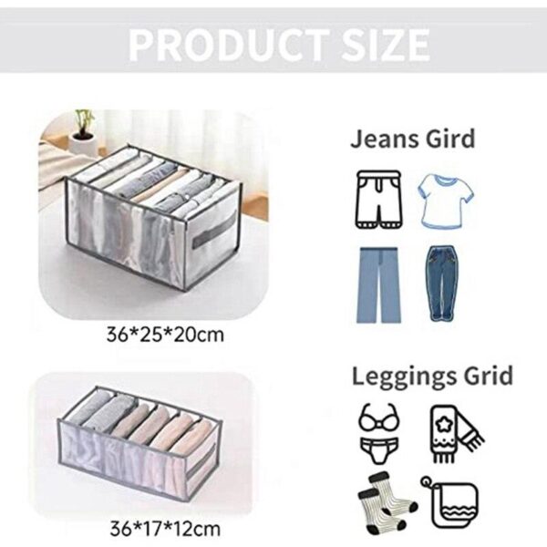 Моющийся органайзер 4шт для хранения одежды в гардеробе Box For Clothes