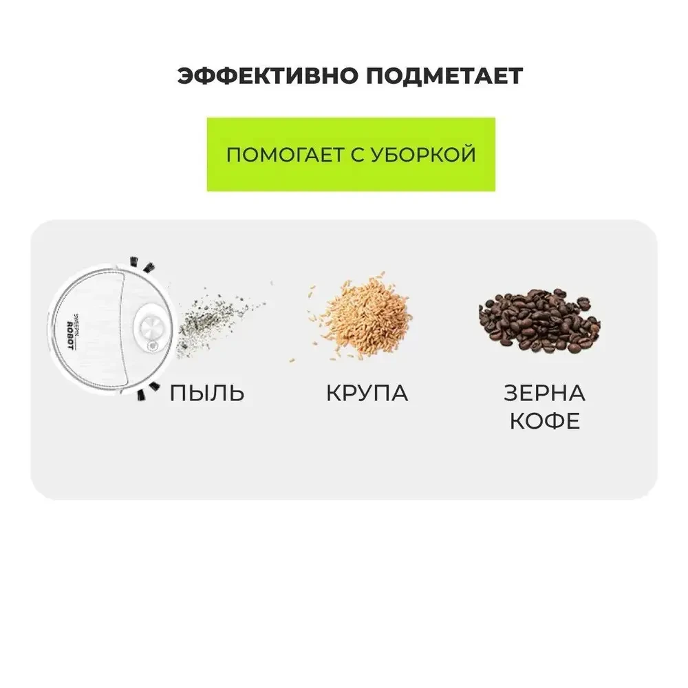 Робот пылесос аккумуляторный SWEEPING ROBOT мощный для сухой уборки, автоматический Розовый