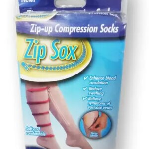 Компрессионные гольфы на молнии Zip Sox  уменьшение отечности ног бежевый S/M