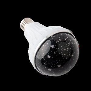 Лампа проектор звёздного неба в патрон E27 Star Master Bulb601-HX 6Вт, ночник, 3 цвета свечения, 220В