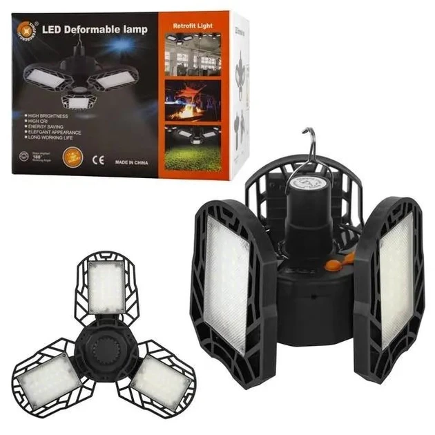 Кемпинговый подвесной фонарь лампа XF-701 (3xCOB) на солнечной батарее + USB (5 режимов)