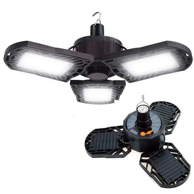 Кемпинговый подвесной фонарь лампа XF-701 (3xCOB) на солнечной батарее + USB (5 режимов)