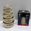 Набор эмалированных кастрюль Higher Kitchen ZP-321 10 шт. цвет желтый