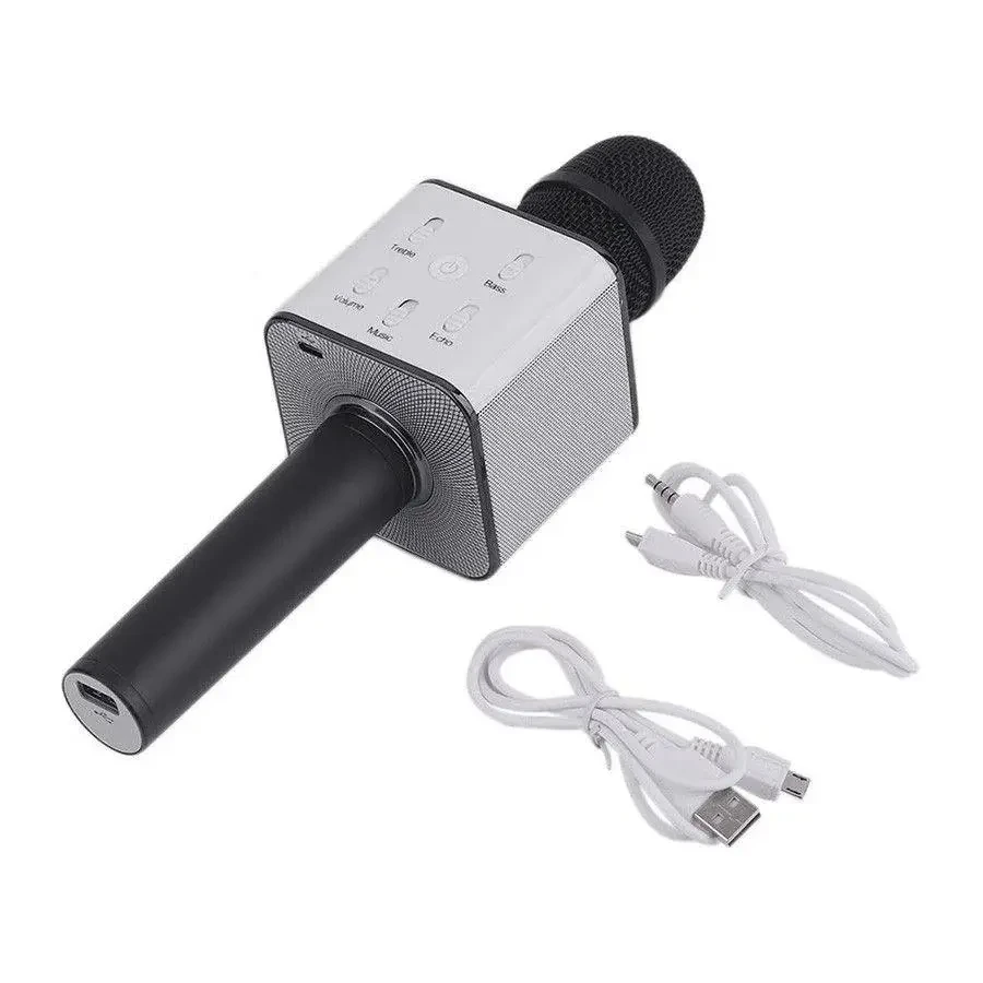 Детский беспроводной микрофон караоке Q7 USB c функцией смены голоса без чехла