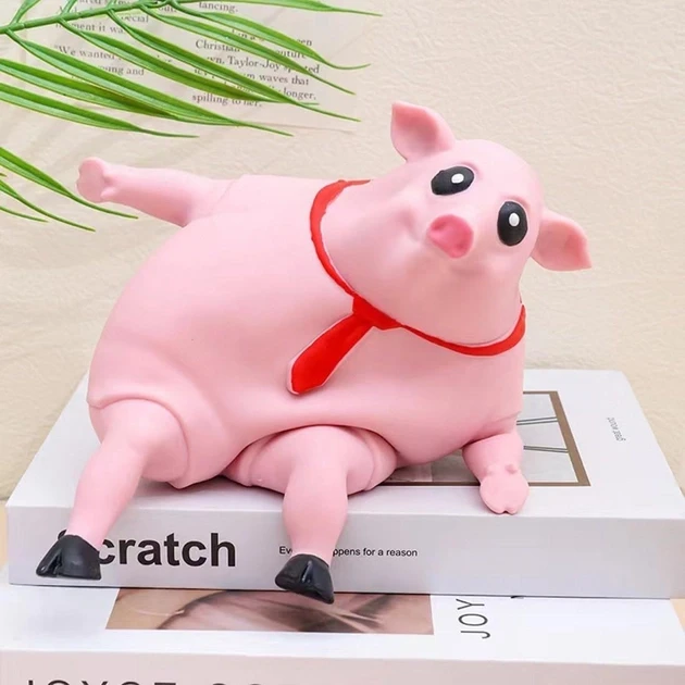 Игрушка антистресс сквиш БОЛЬШОЙ Розовая свинья Pink Pig BIG 50 см