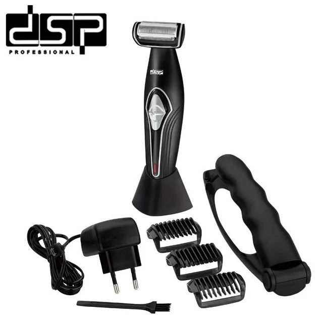 Электробритва для мужчин DSP 60050 IPX5 роторная для влажного и сухого бритья с 3 съёмными насадками и триммер